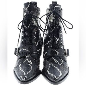 AllSaints Katy Snake print ankle boot